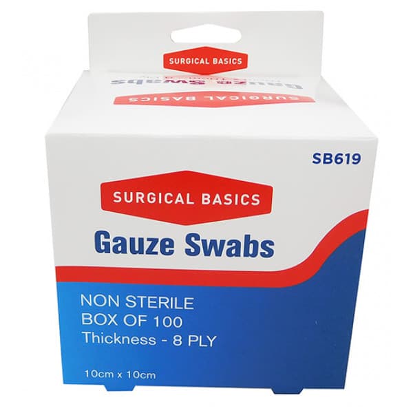 Buy Surgical Basics Non Sterile Gauze Swabs 10cm X 10cm 100 Pack Online