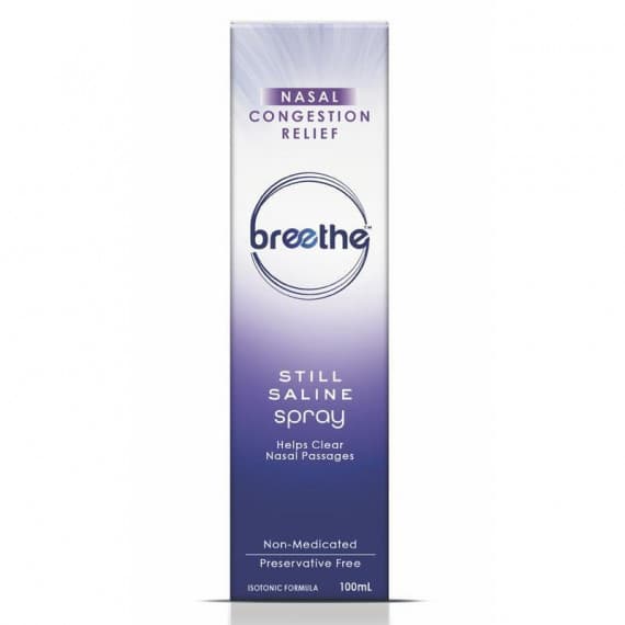 breethe nasal congestion relief still saline 100ml