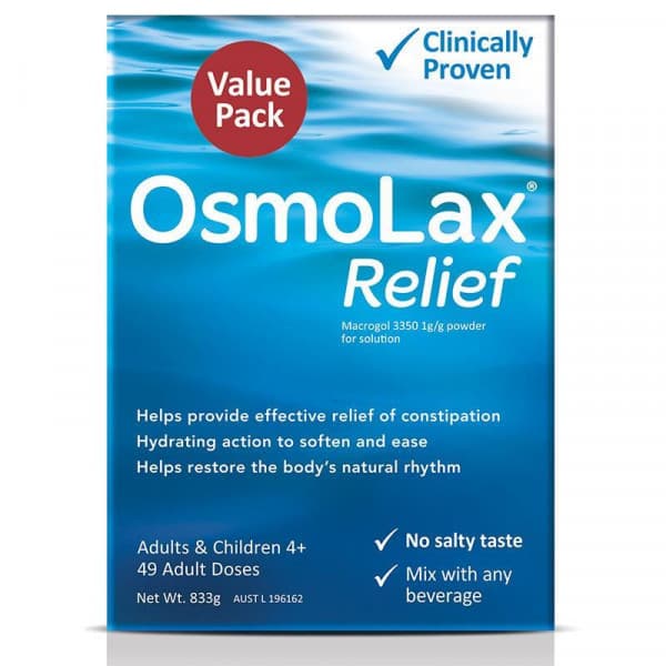 Buy OsmoLax Relief Macrogol Osmotic Laxative Powder 49 Doses 833g