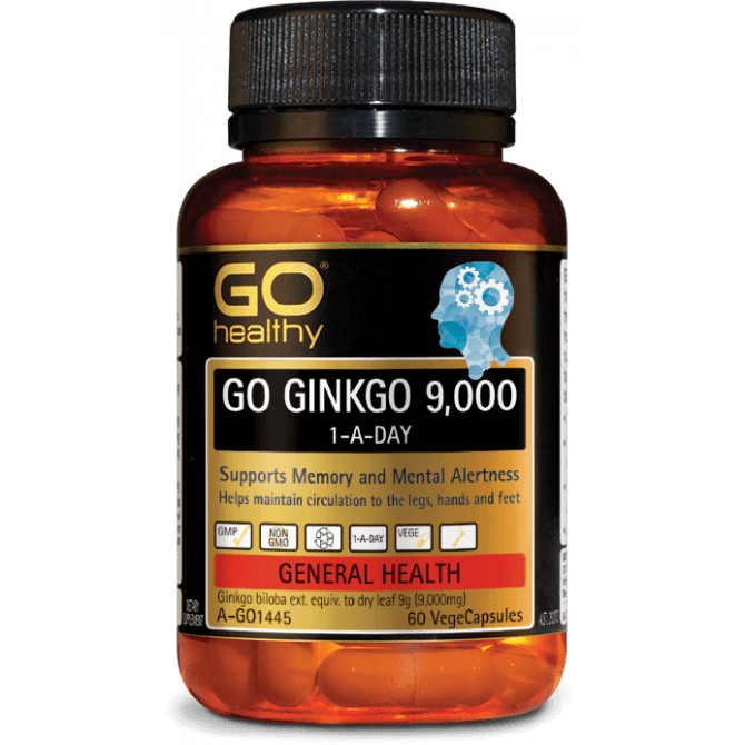 Go Healthy Go Ginkgo 9000 1-A-Day 60 Capsules - 9421025565687