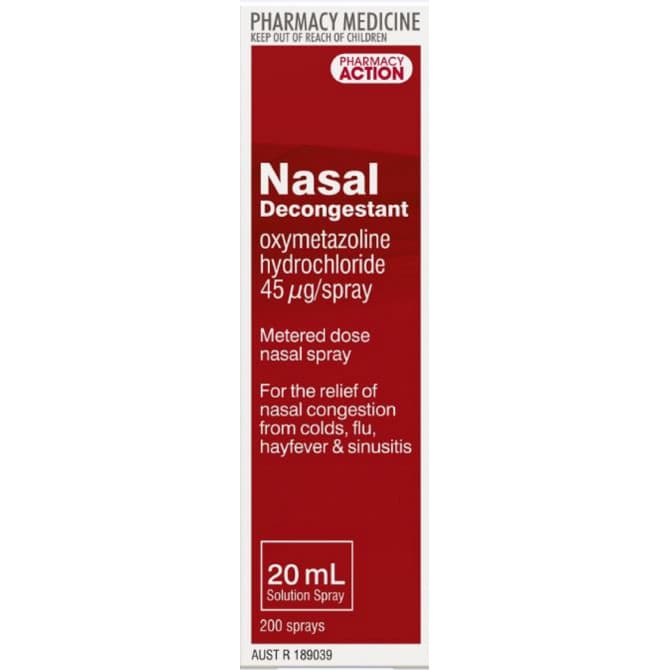 Buy Pharmacy Action Decongestant Spray 20ml Online