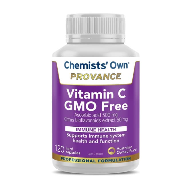 Buy Chemists Own Provance Vitamin C GMO Free 120 Capsules