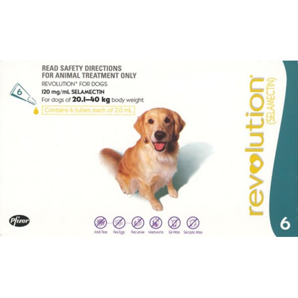 Revolution Extra Large Dog 20kg To 40kg Pack 6 - 9313212501731