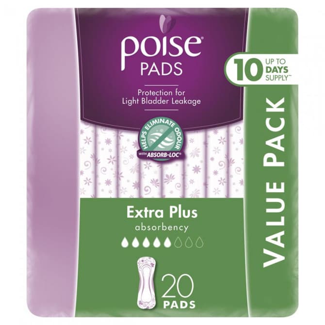 Poise Pads Extra Plus 20 pack