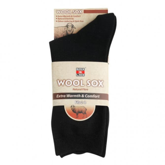 ladies black wool socks