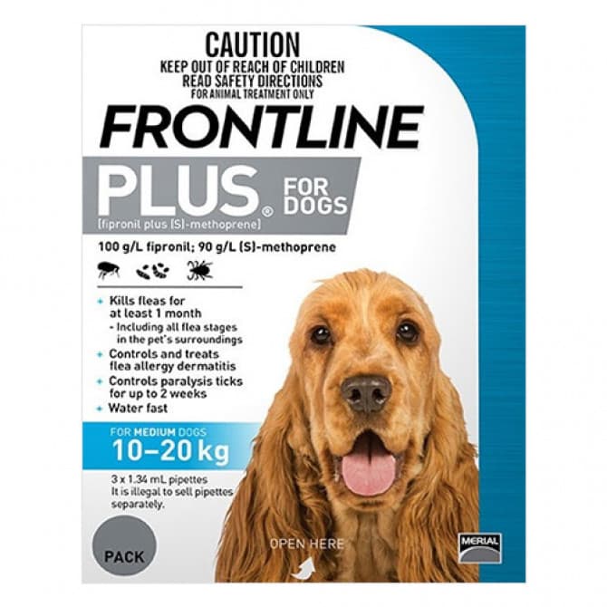 Buy Frontline Plus For Medium Dogs 10-20kg Online | Pharmacy Direct