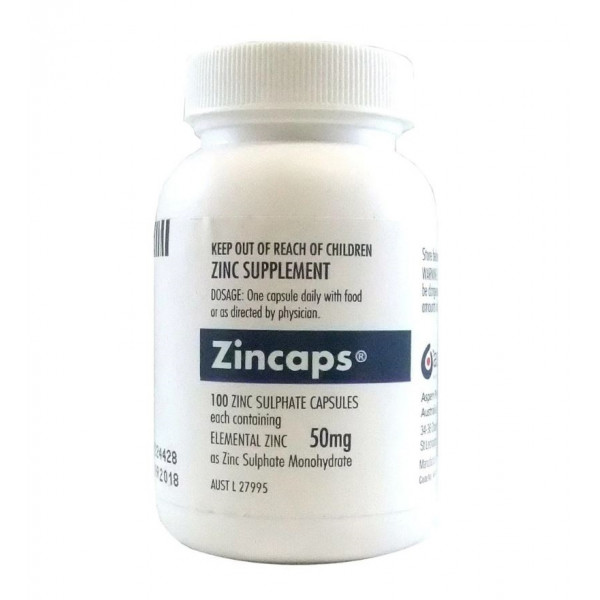 Buy Zincaps 100 Capsules Online Pharmacy Direct