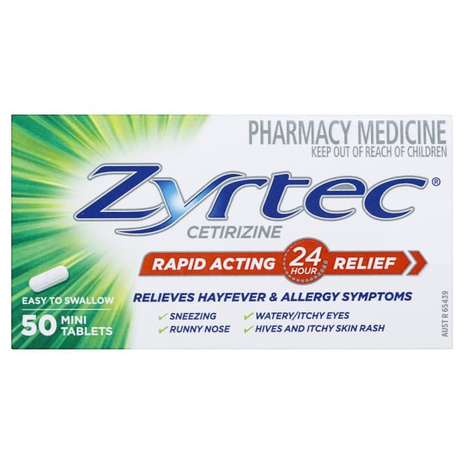 Buy Zyrtec 10mg 50 Tablets Online Pharmacy Direct