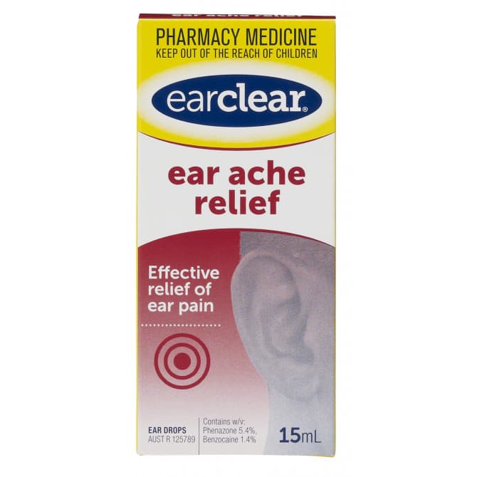 Buy Ear Clear Ear Ache Relief Drops 15ml Online Pharmacy Direct