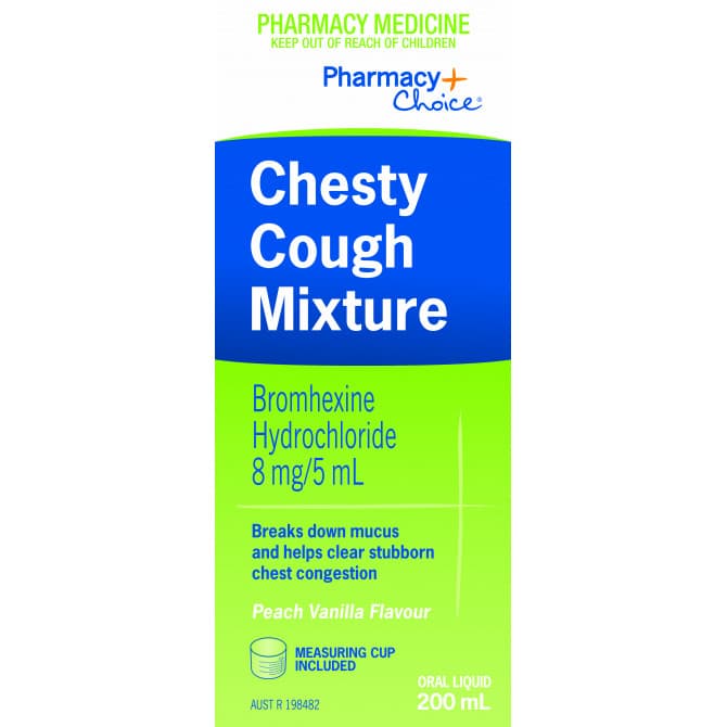 Pharmacy Choice Chesty Cough Mixture 200ml - 9316100605979