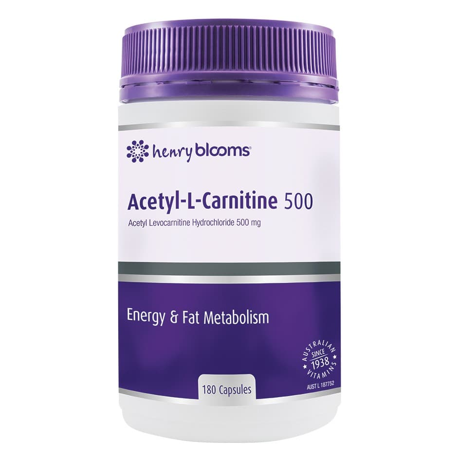 Buy Henry Blooms Acetyl L Carnitine 500mg 180 Vege Capsules Online